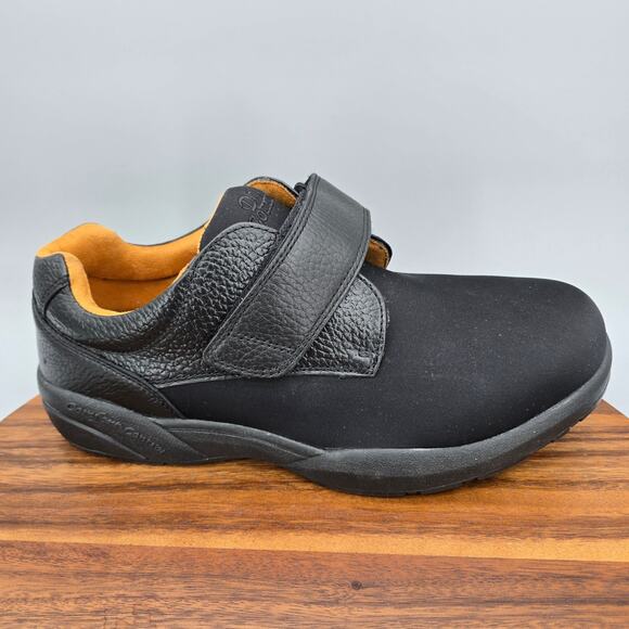 Dr Comfort Brian Shoes Men's 11.5 Extra Wide Black Leather Strap Orthotic Casual - Picture 1 of 8